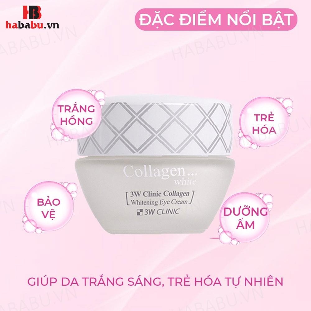 Kem dưỡng trắng da 3W Clinic Collagen Whitening Cream 60ml chính hãng