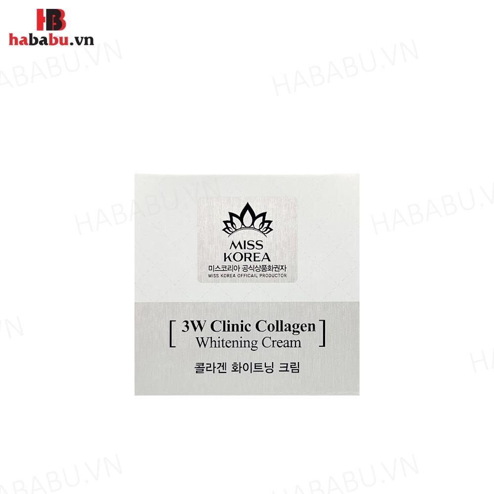 Kem dưỡng trắng da 3W Clinic Collagen Whitening Cream 60ml chính hãng