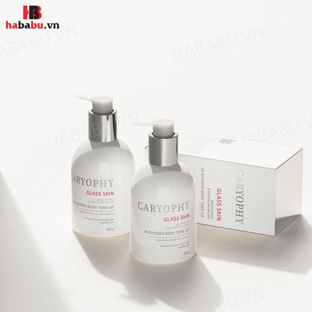 Lotion body Carophy Glass Skin In Shower Body Tone Up 300gr chính hãng