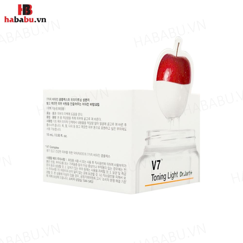 Kem dưỡng trắng da V7 Toning Light Dr Jart 15ml chính hãng