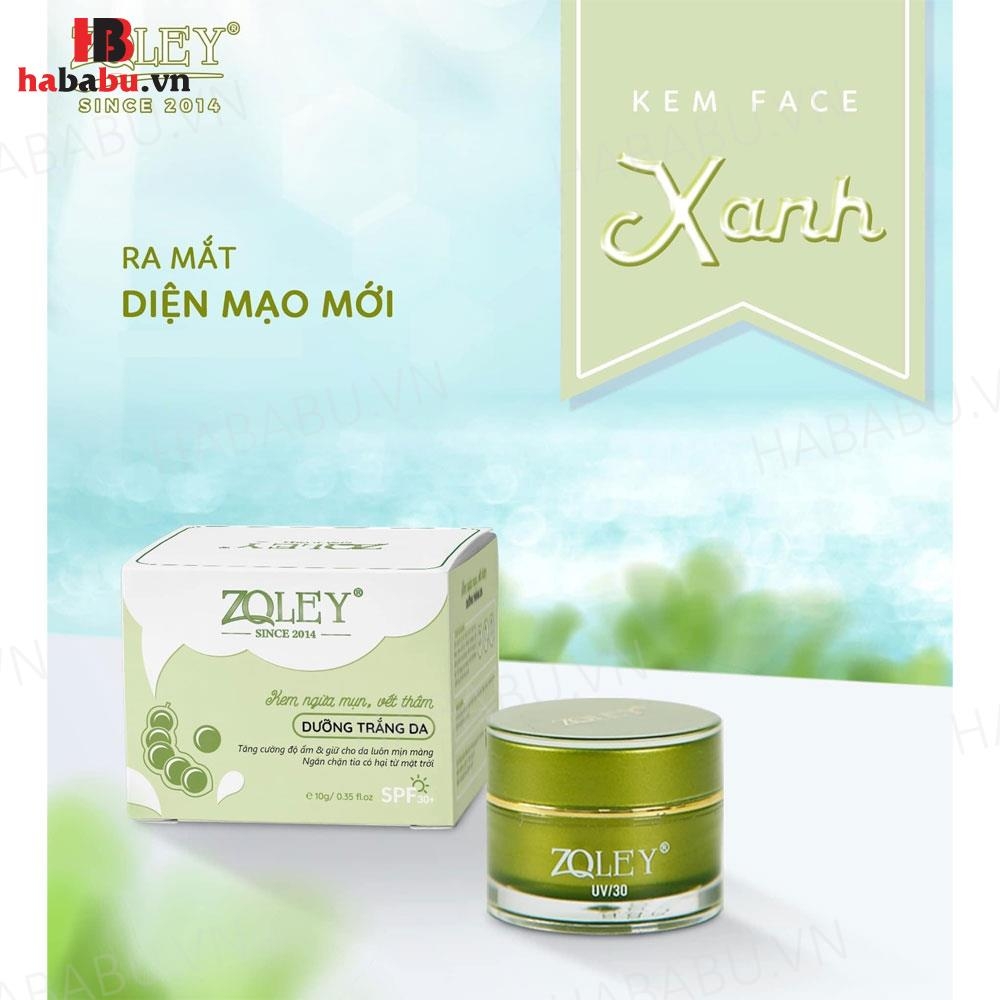 Kem ngừa mụn mờ thâm Zoley Acne Melasma SPF30+ xanh 10gr chính hãng