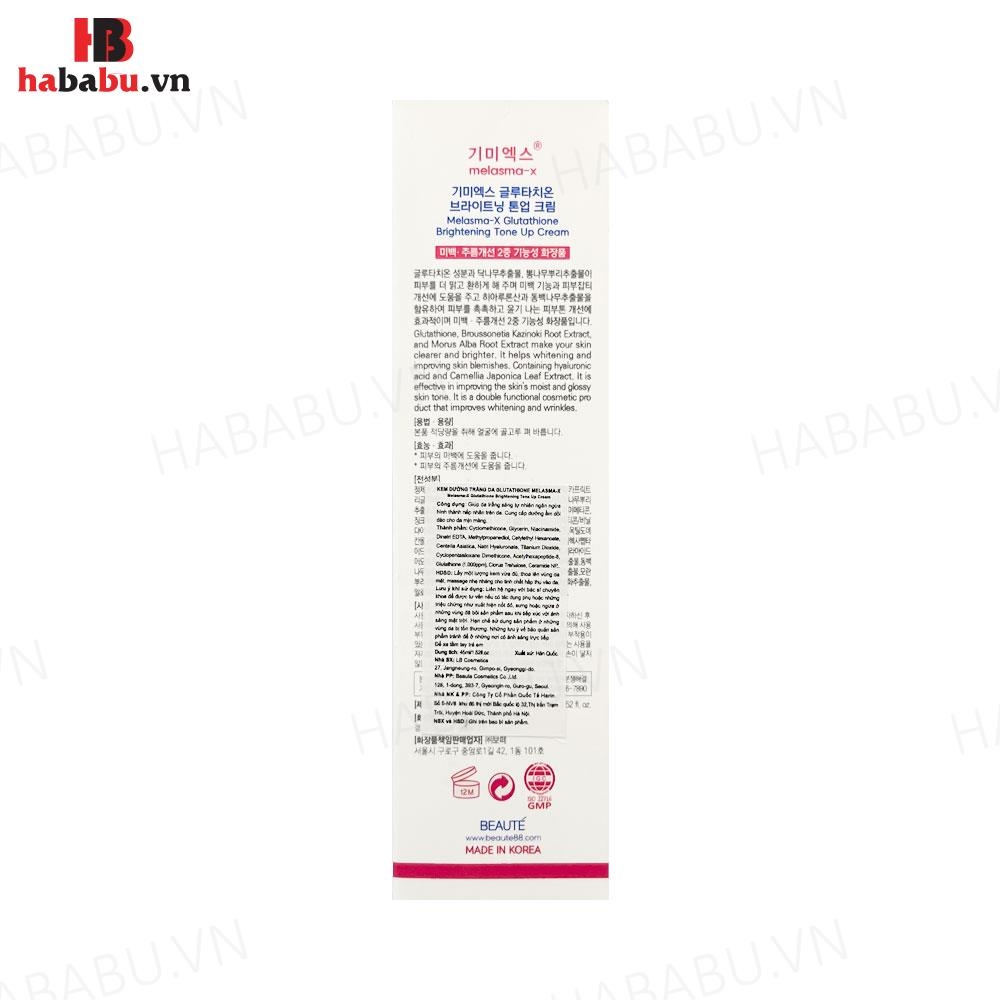 Kem dưỡng da Melasma-X Glutathione Brightening Cream 45ml chính hãng