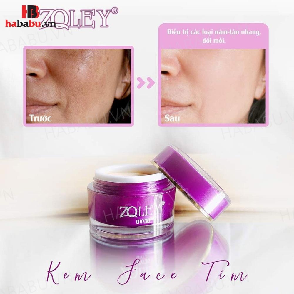 Kem dưỡng trắng Zoley Anti Wrinkles Skin Tím SPF30+ 10gr chính hãng