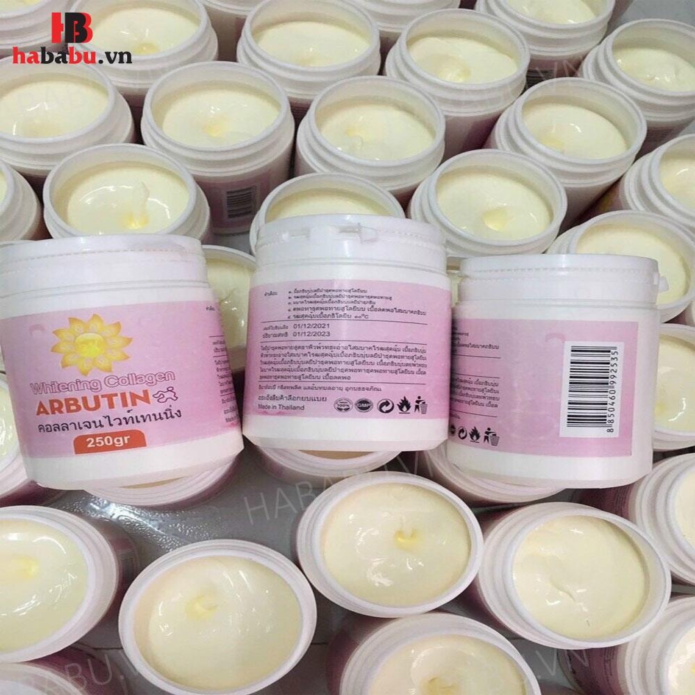 Kem kích trắng Body Arbutin Whitening Collagen 250gr chính hãng