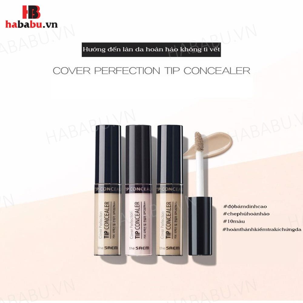 Kem Nền CKD The Saem Cover Perfection Tip Concealer Tone 1 Chính Hãng