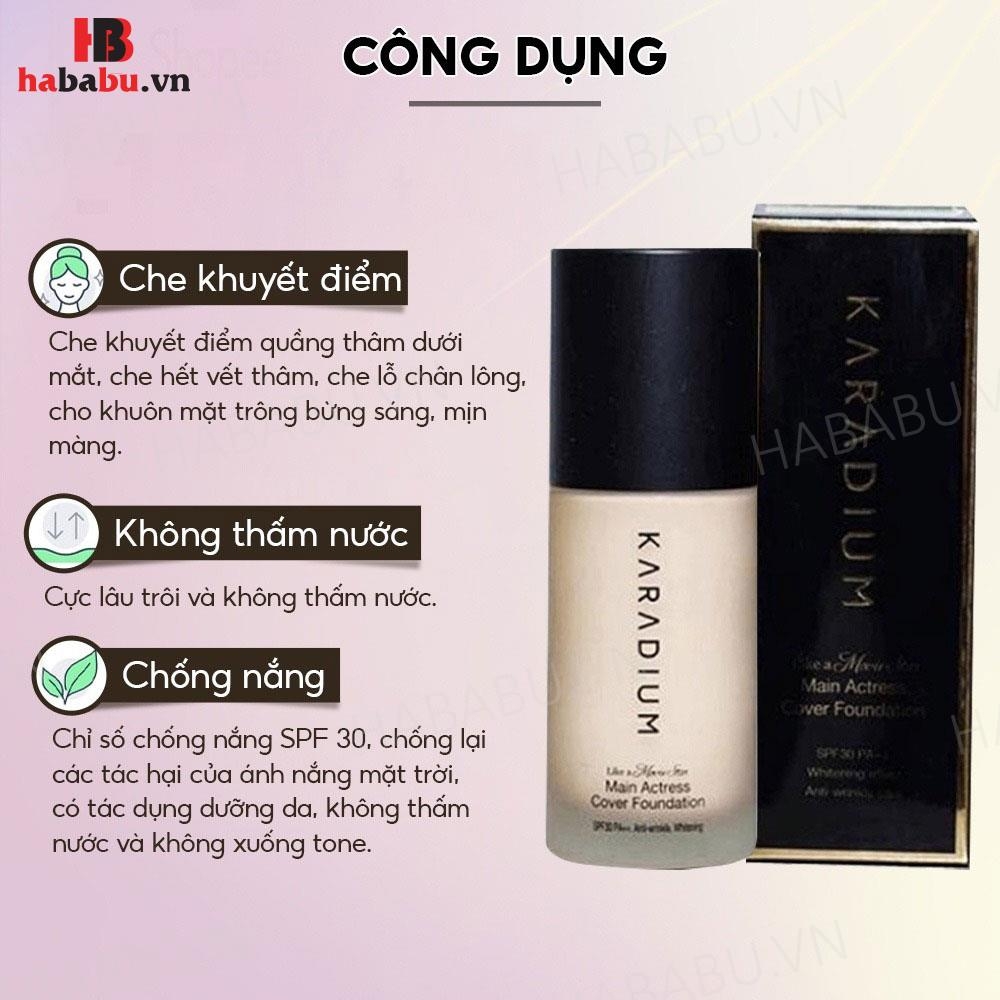Kem nền Karadium Main Actress Cover Foundation 30ml chính hãng