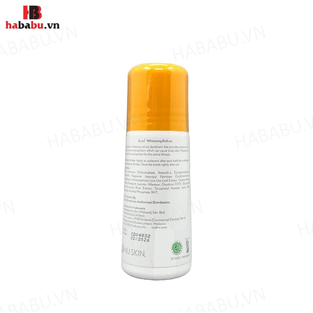 Lăn Khử Mùi Cơ Thể Scion Whitening Roll On 75ml Chính Hãng