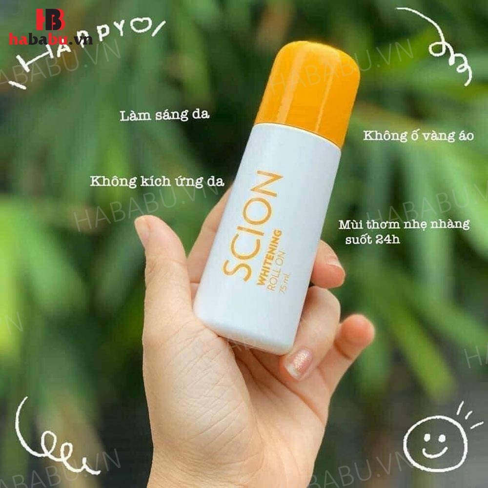 Lăn Khử Mùi Cơ Thể Scion Whitening Roll On 75ml Chính Hãng