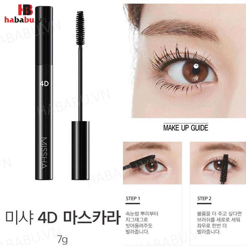 Chuốt Mi Mascara 4D Missha The Style 7gr Dày Mi Chính Hãng