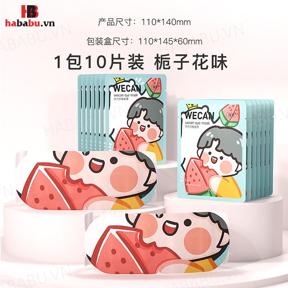 Mặt nạ mắt nóng Wecan Steam Eye thư giãn hộp 10 miếng chính hãng