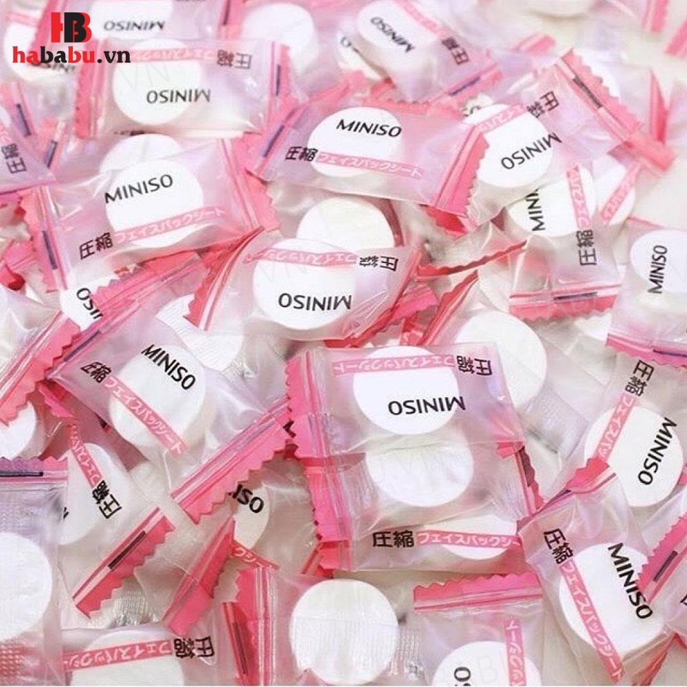 Mặt nạ nén  Miniso 100 viên chính hãng