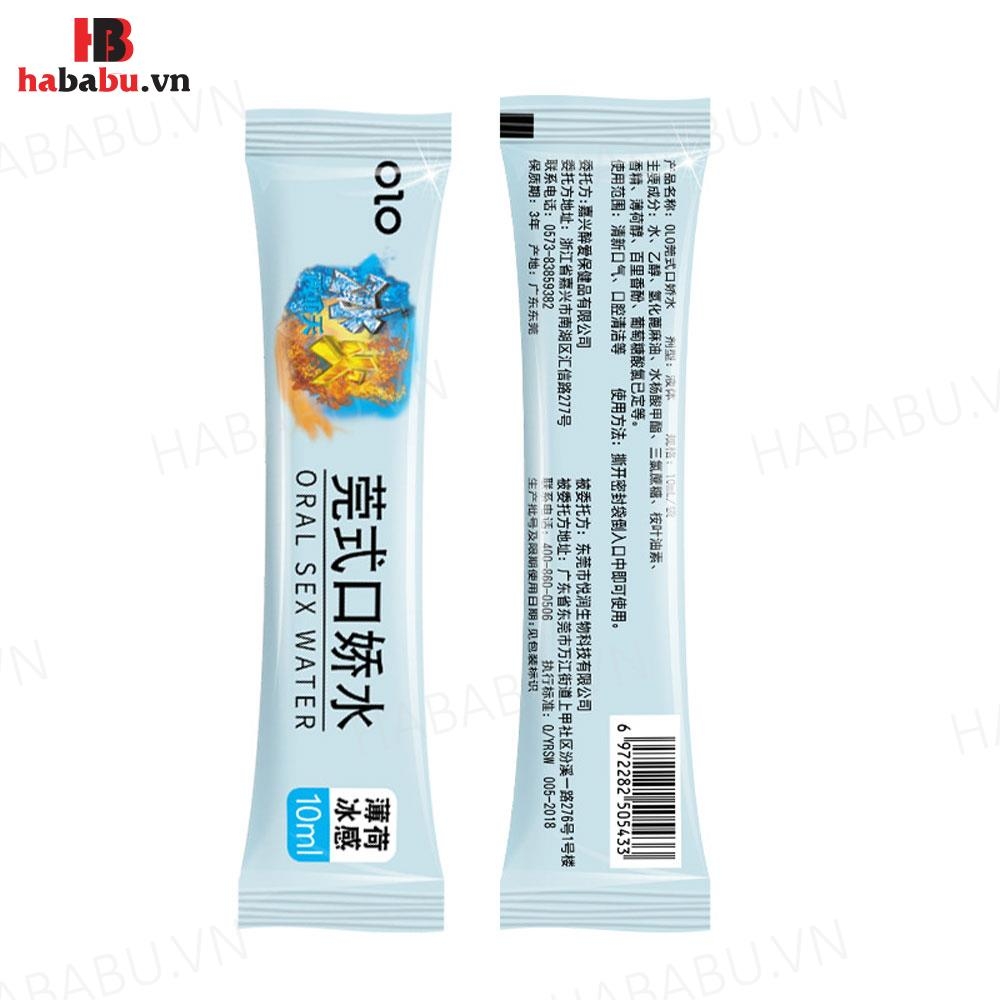 Nước Olo Oral Sex Băng Hoả hộp 8 gói tăng khoái cảm chính hãng