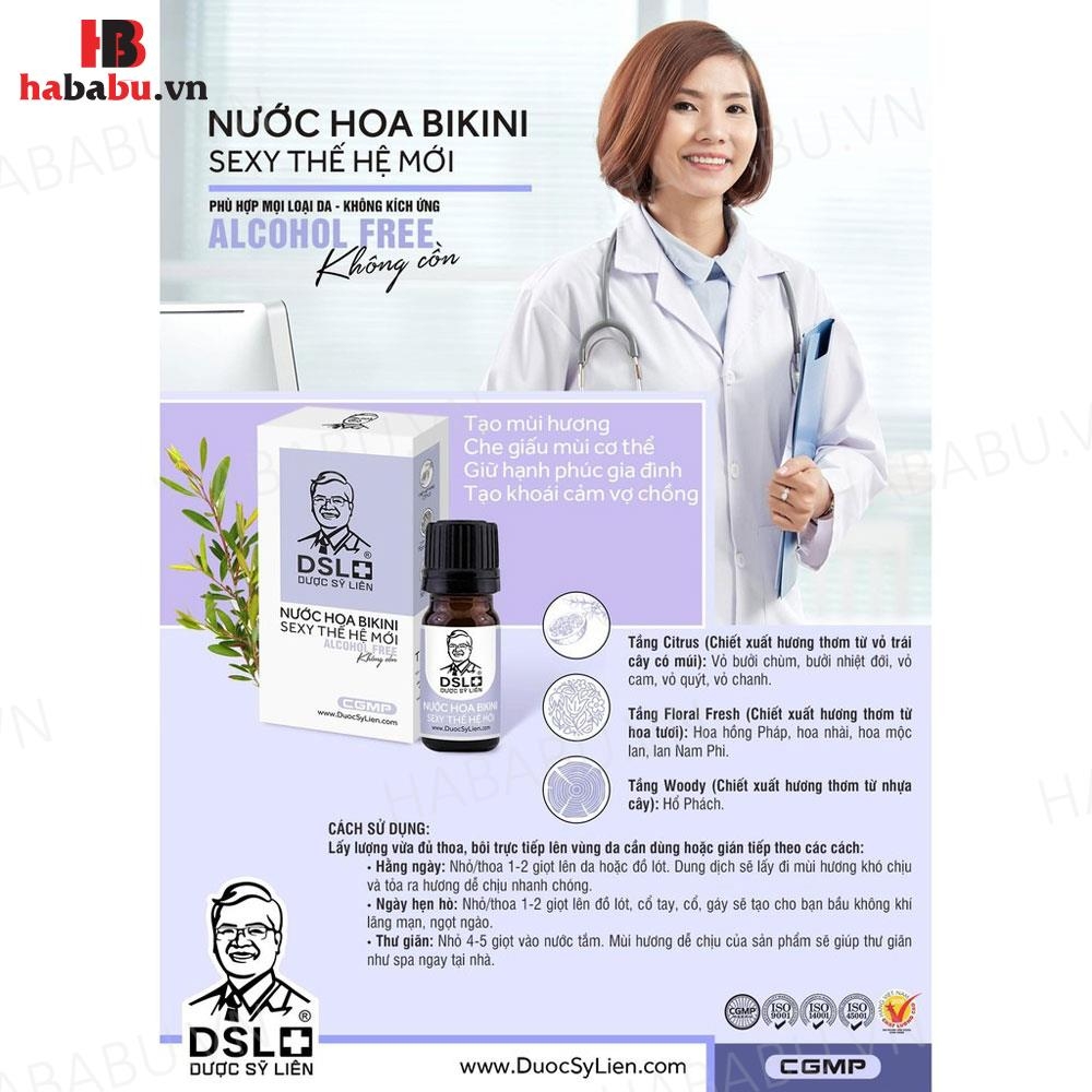 Nước hoa bikini sexy Dược Sĩ Liên chai 10gr chính hãng