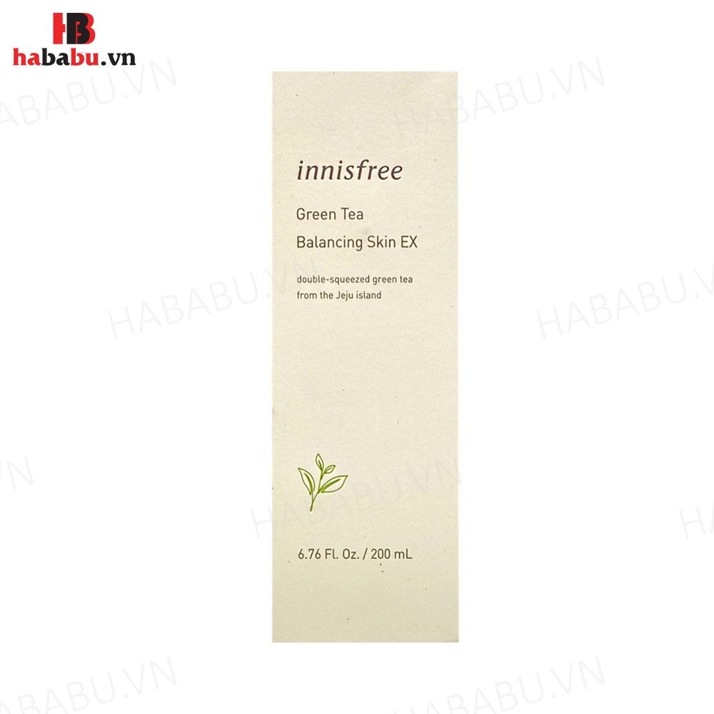 Nước hoa hồng Innisfree Green Tea Balancing Skin EX 200ml chính hãng