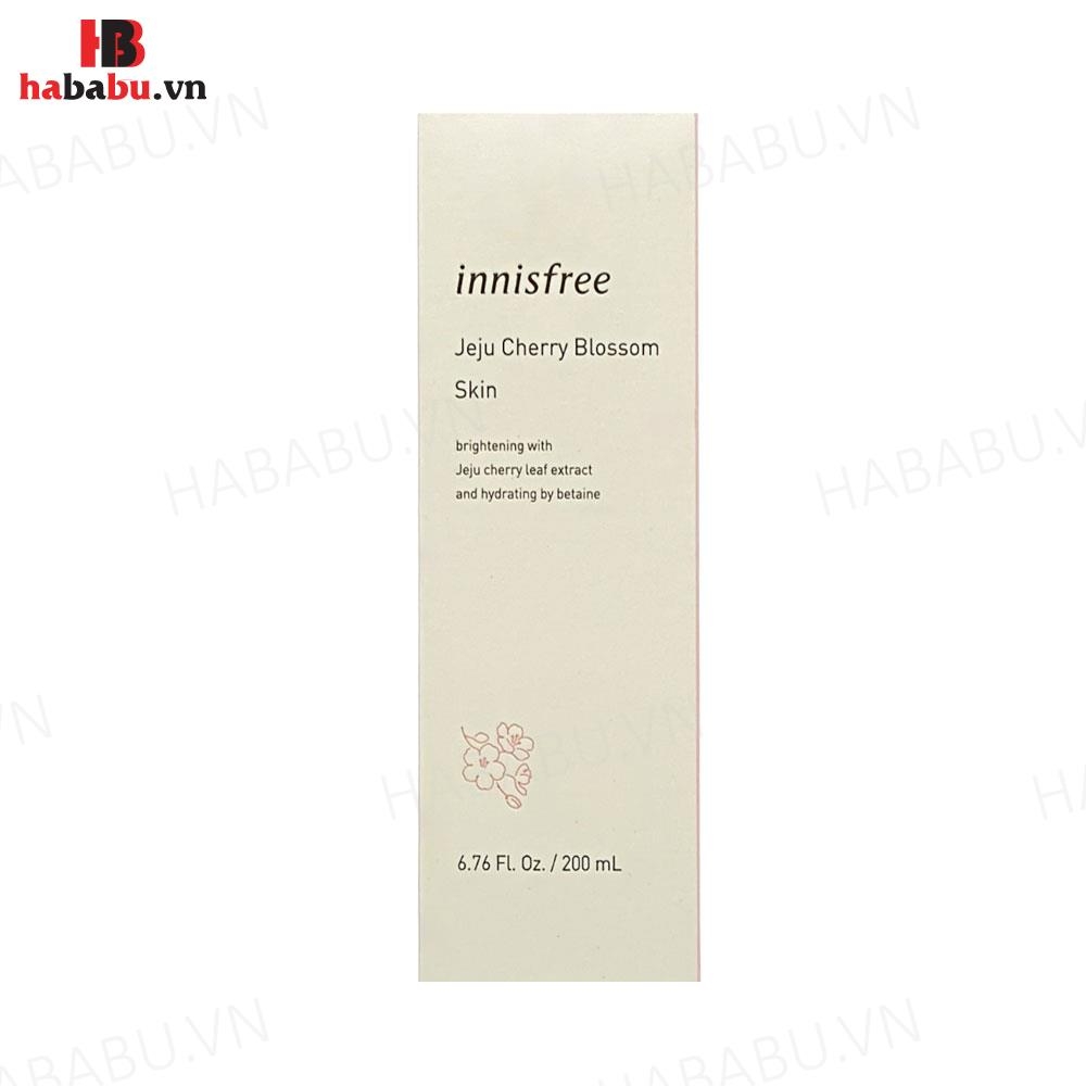 Nước hoa hồng Innisfree Jeju Cherry Blossom Skin 200ml chính hãng