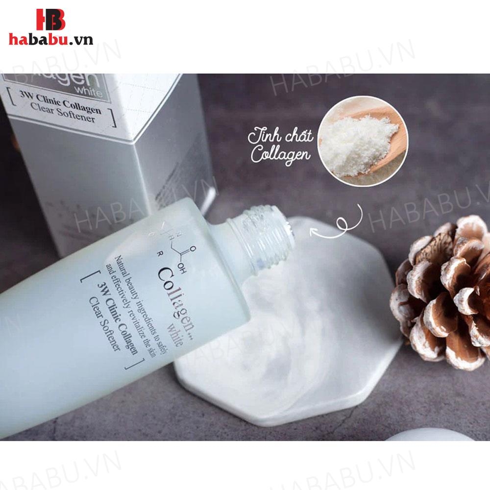 Nước hoa hồng 3W Clinic Collagen White Clear Softener 150ml chính hãng