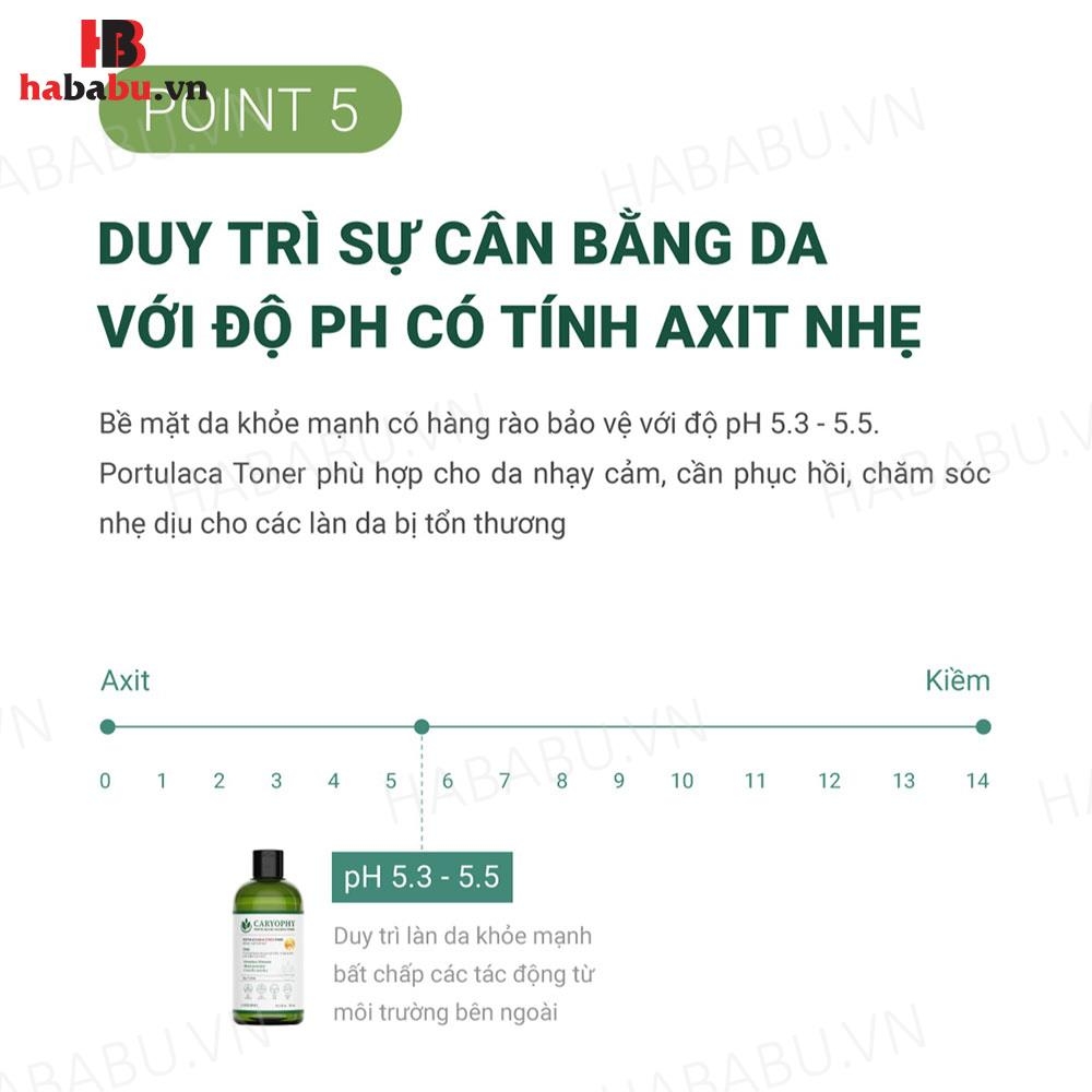 Toner không cồn Caryophy Portulaca ngăn ngừa mụn 300ml chính hãng