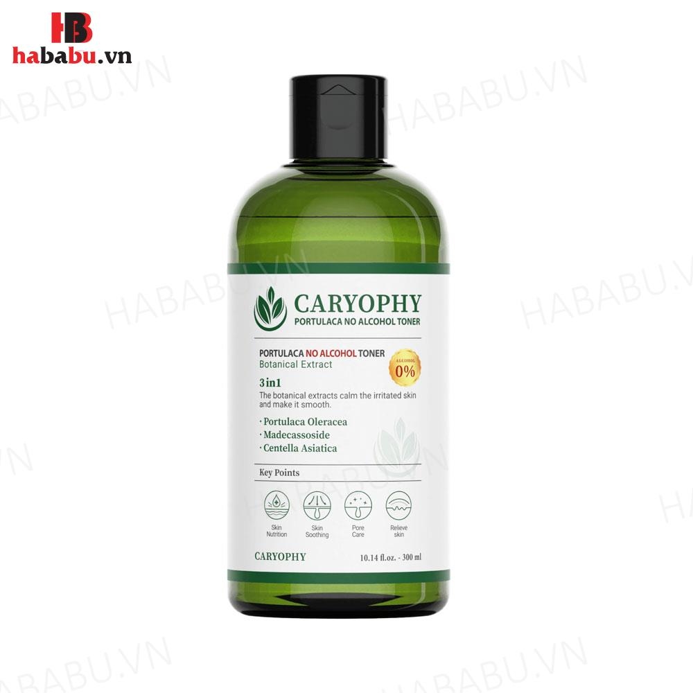 Toner không cồn Caryophy Portulaca ngăn ngừa mụn 300ml chính hãng