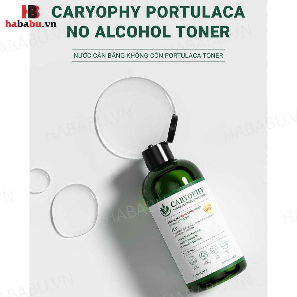 Toner không cồn Caryophy Portulaca ngăn ngừa mụn 300ml chính hãng