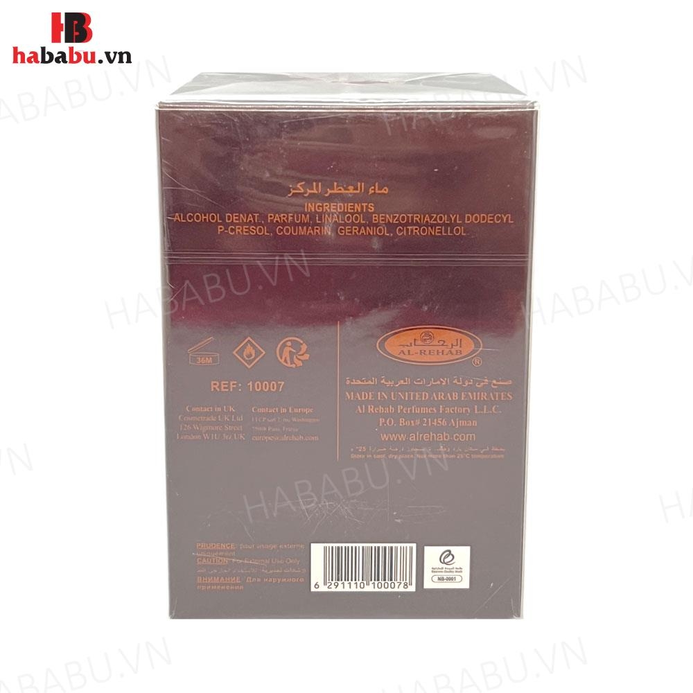 Nước hoa nam Alrehab French Coffee 100ml chính hãng