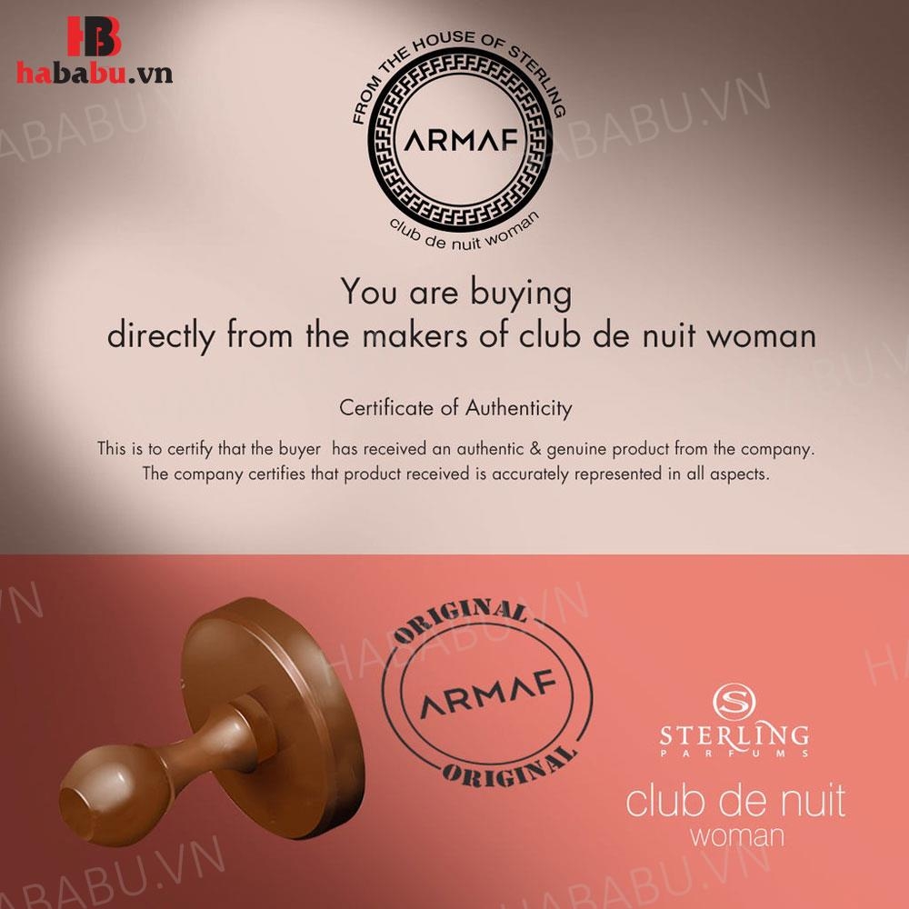 Nước hoa nữ Armaf Club De Nuit Intense Woman EDP 105ml chính hãng