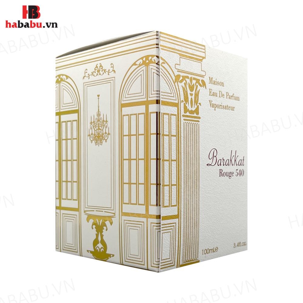 Nước hoa nữ Barakkat Rouge 540 Extrait trắng 100ml chính hãng