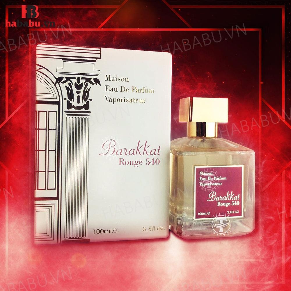 Nước hoa nữ Barakkat Rouge 540 Extrait trắng 100ml chính hãng
