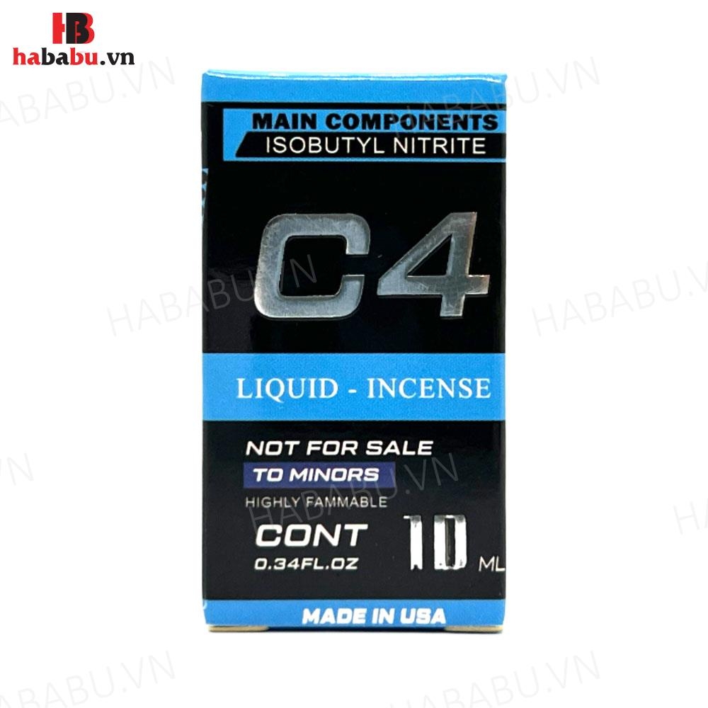 Nước ngửi Popper C4 xanh tăng kích thích chai 10ml chính hãng