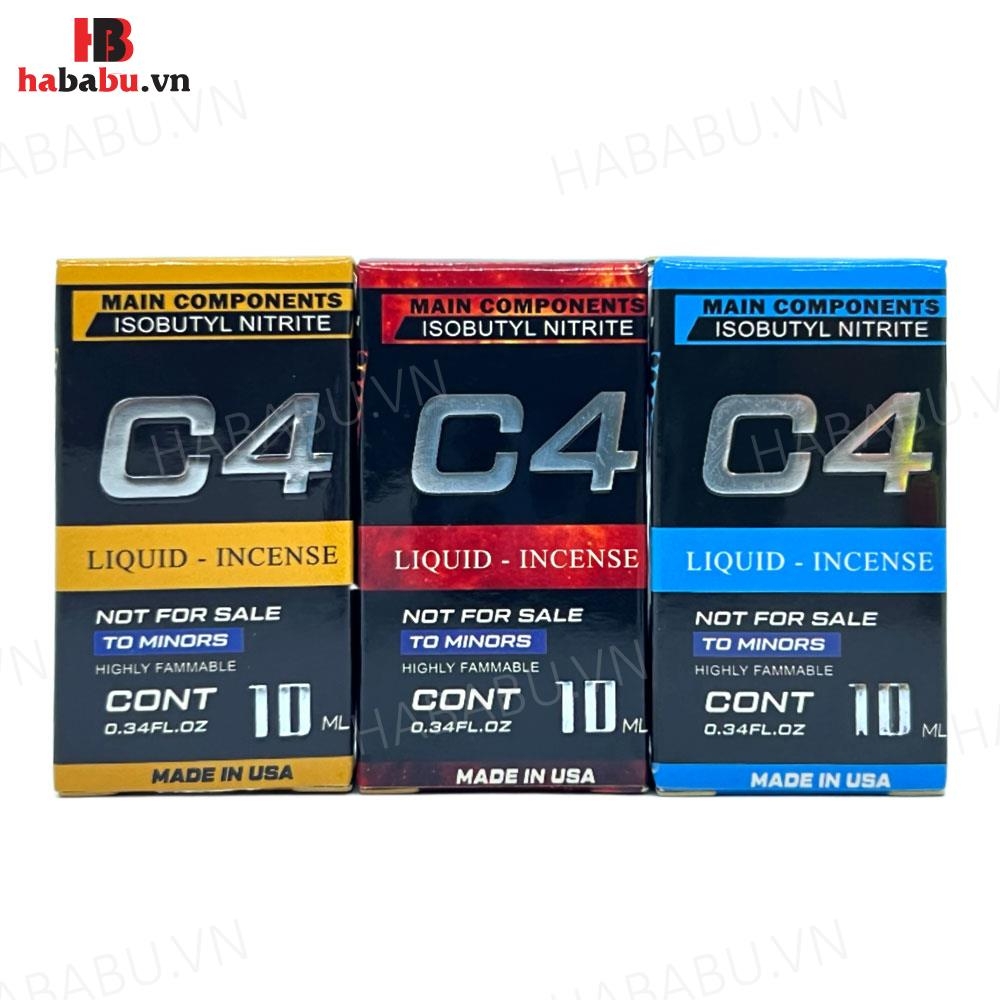 Nước ngửi Popper C4 xanh tăng kích thích chai 10ml chính hãng
