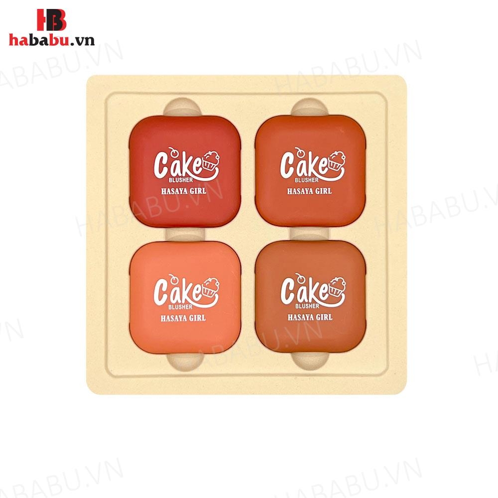 Set phấn má hồng Vuông Hasaya Girl Blusher 4 hộp chính hãng.