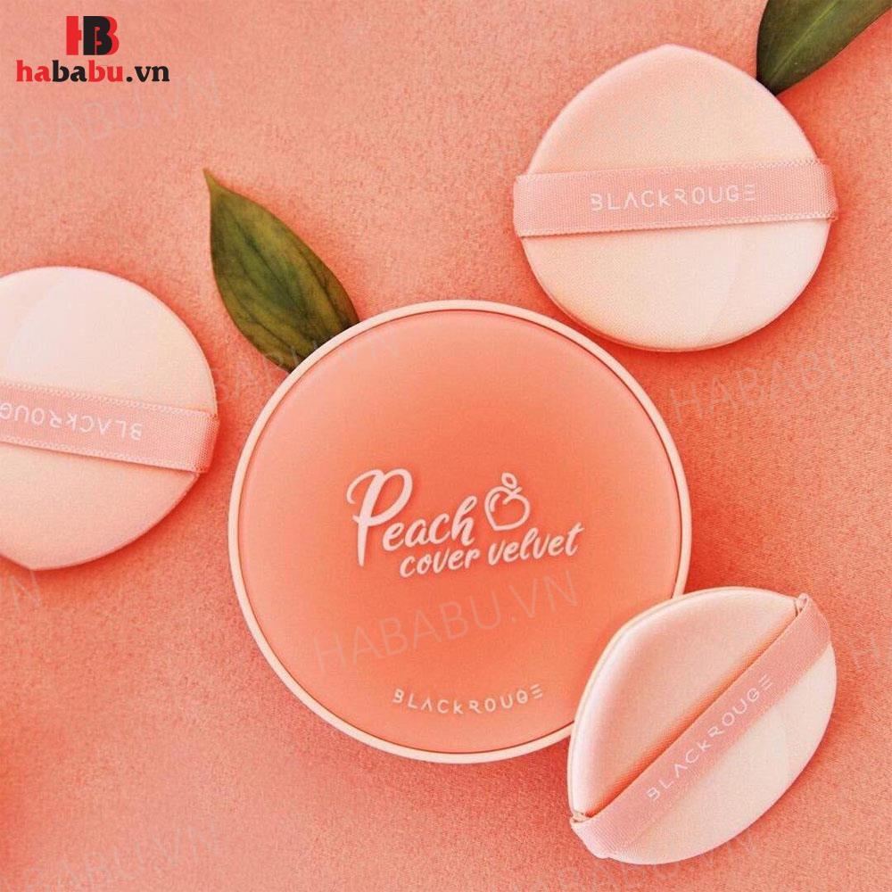 Phấn nước Black Rouge Peach Cover Velvet Cushion 14gr chính hãng