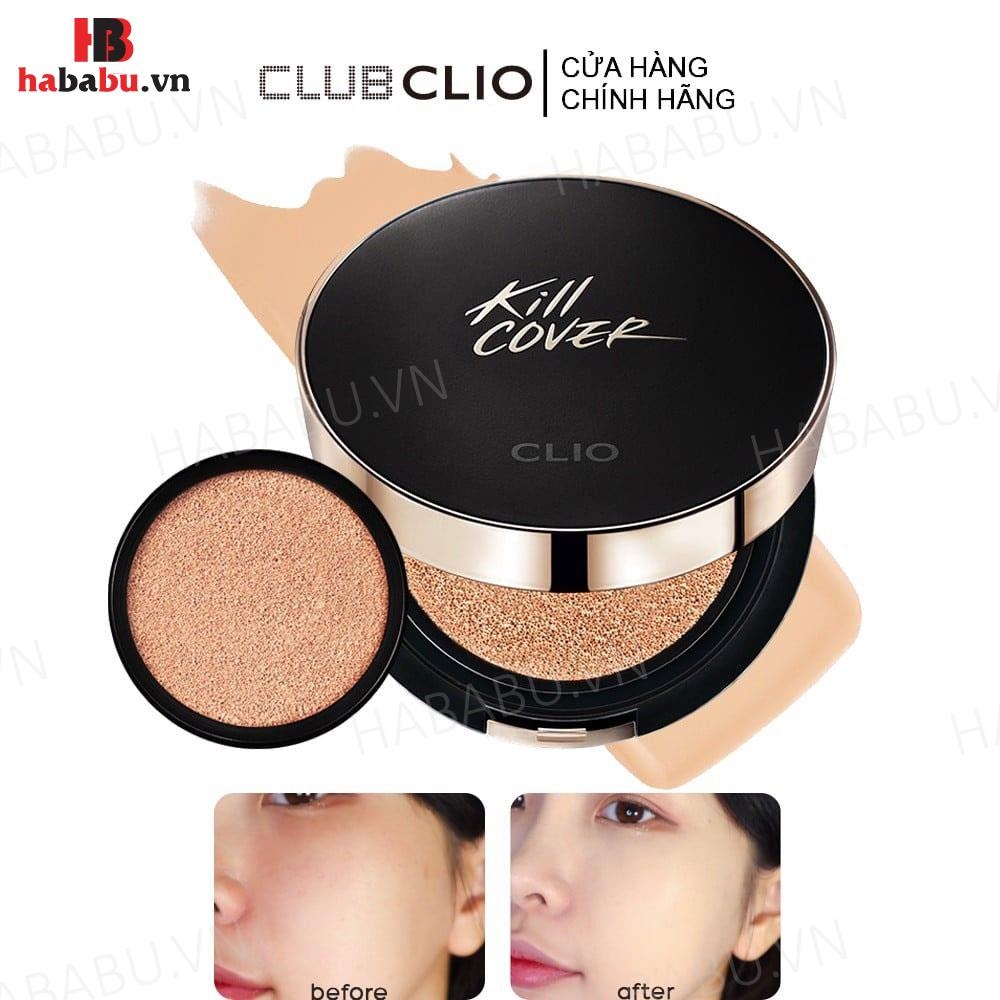 Phấn nước Clio Kill Cover Founwear All New tặng kèm lõi 15gr chính hãng.