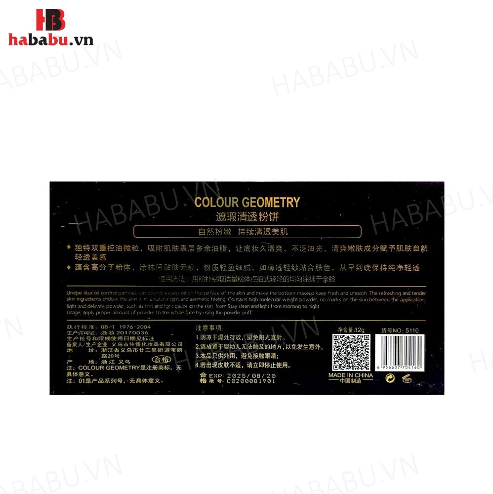 Phấn phủ Colour Geometry Vuông 20g chính hãng