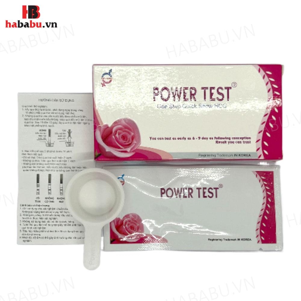 Que thử thai nhanh Power Test hộp 1 test chính hãng