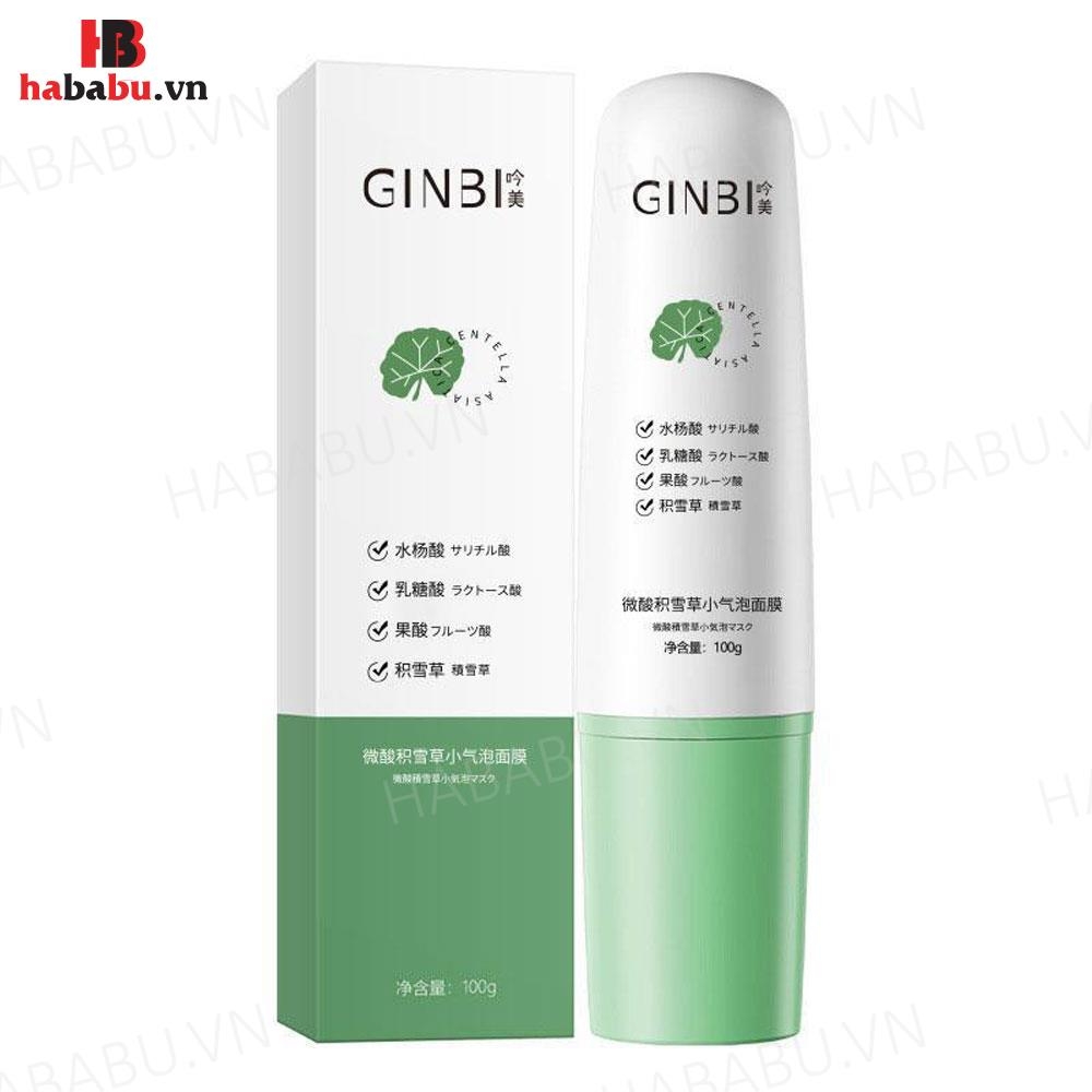 Mặt nạ sủi bọt Ginbi rau má 100gr chính hãng