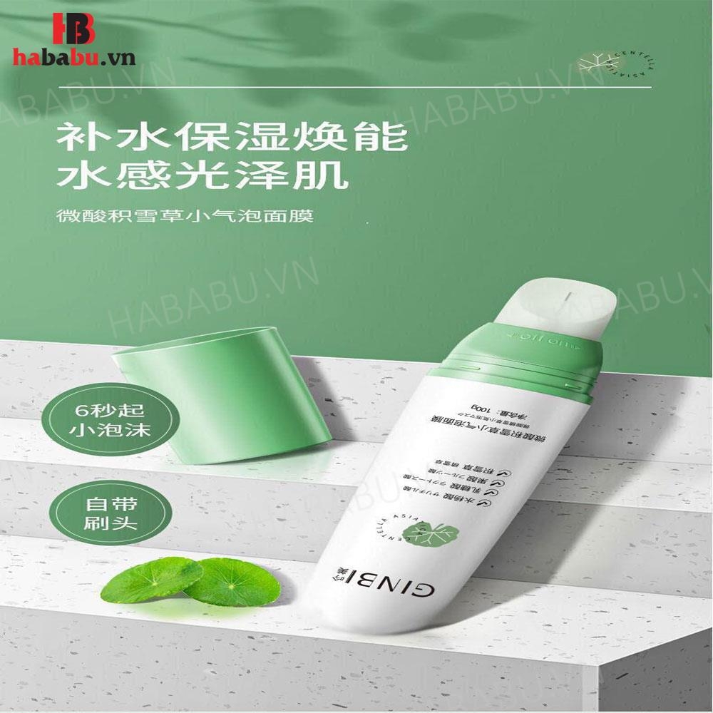 Mặt nạ sủi bọt Ginbi rau má 100gr chính hãng