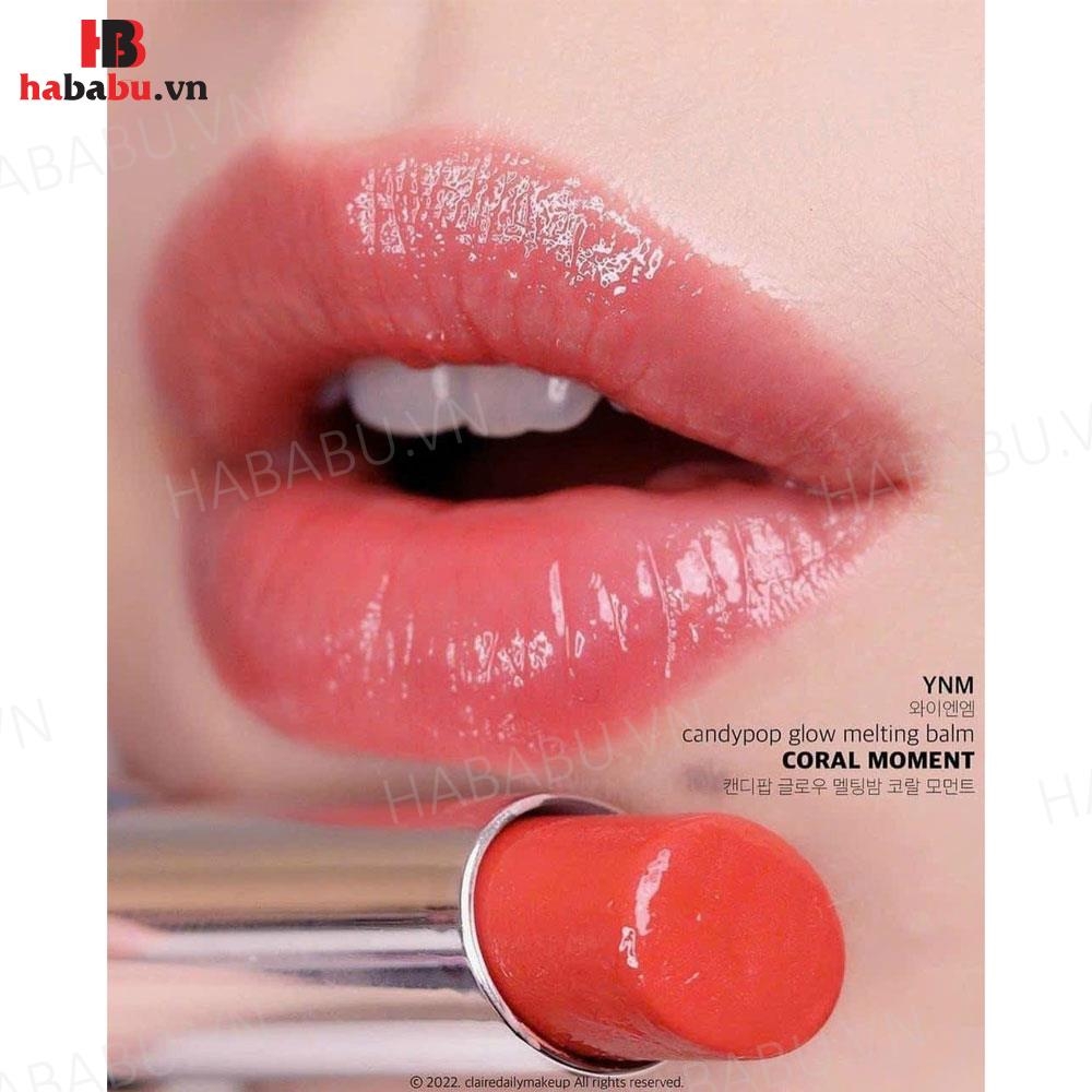 Son dưỡng YNM Candy Pop Glow Melting Balm Pink Sunset 3g chính hãng