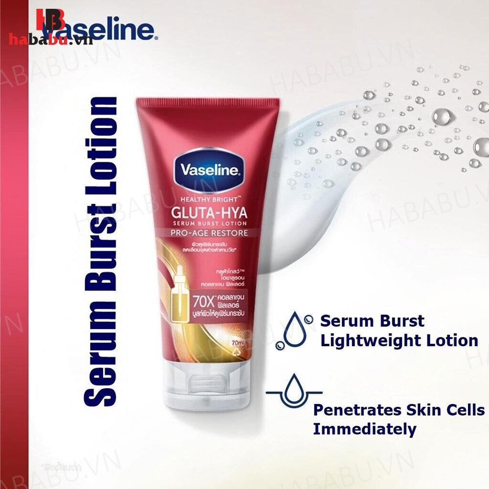 Sữa dưỡng thể Vaseline Gluta-Hya 70x Pro-Age Restore 300ml chính hãng
