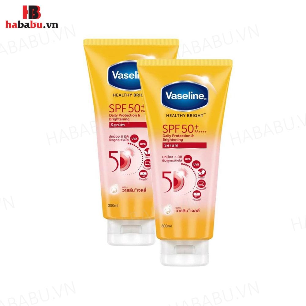 Dưỡng thể Vaseline Daily Protection Brightening Serum 300ml chính hãng