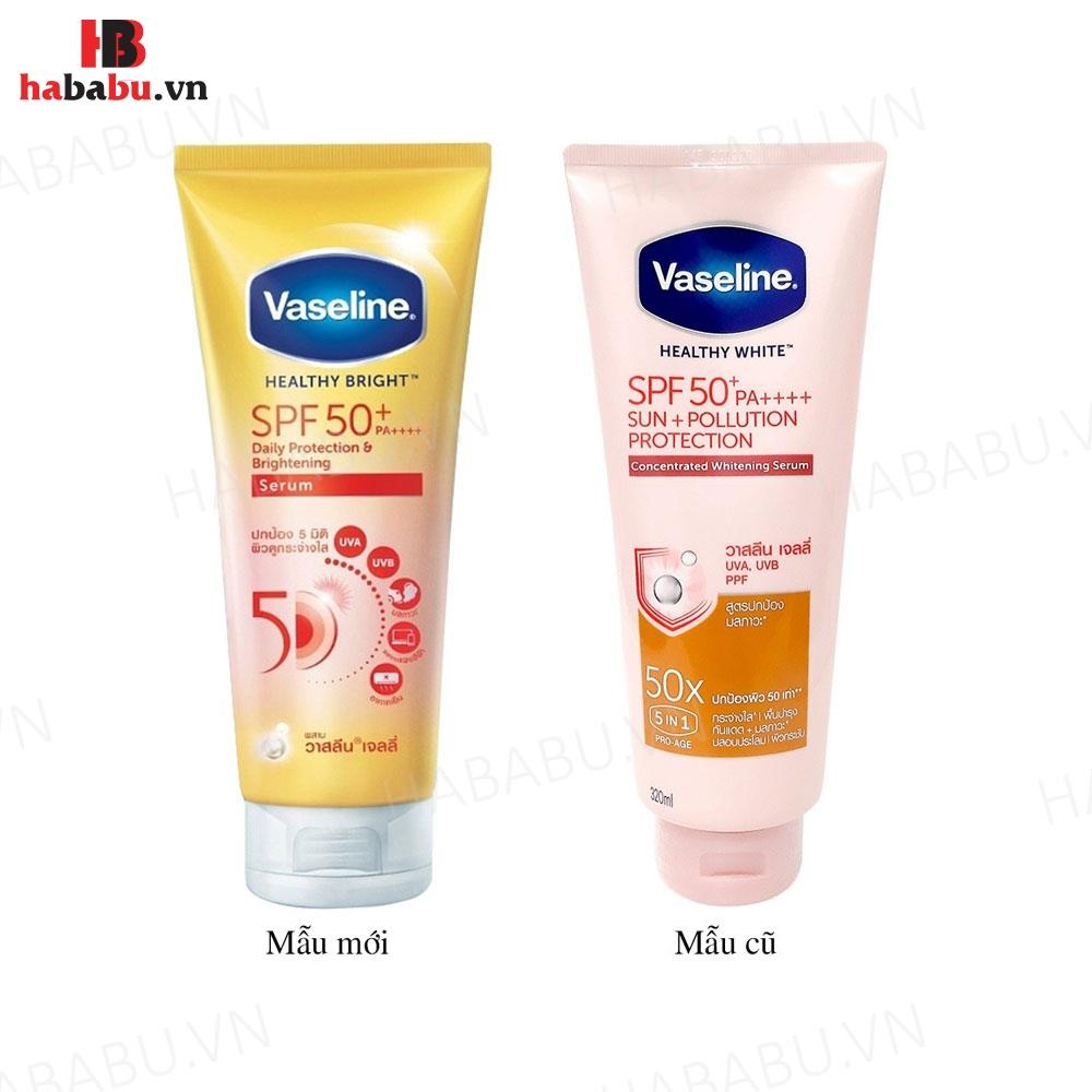 Dưỡng thể Vaseline Daily Protection Brightening Serum 300ml chính hãng