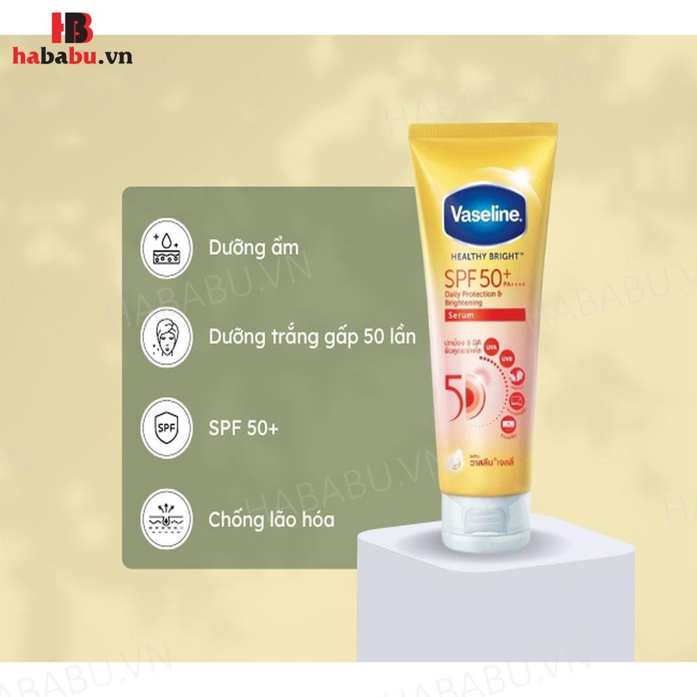 Dưỡng thể Vaseline Daily Protection Brightening Serum 300ml chính hãng
