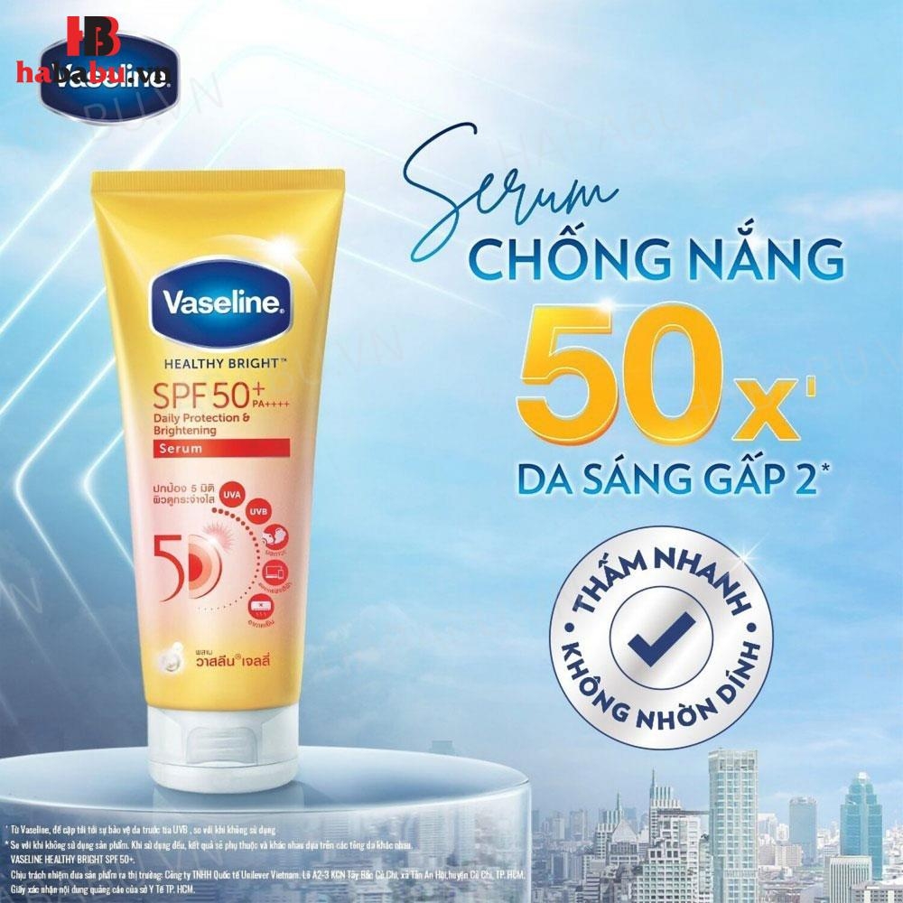 Dưỡng thể Vaseline Daily Protection Brightening Serum 300ml chính hãng