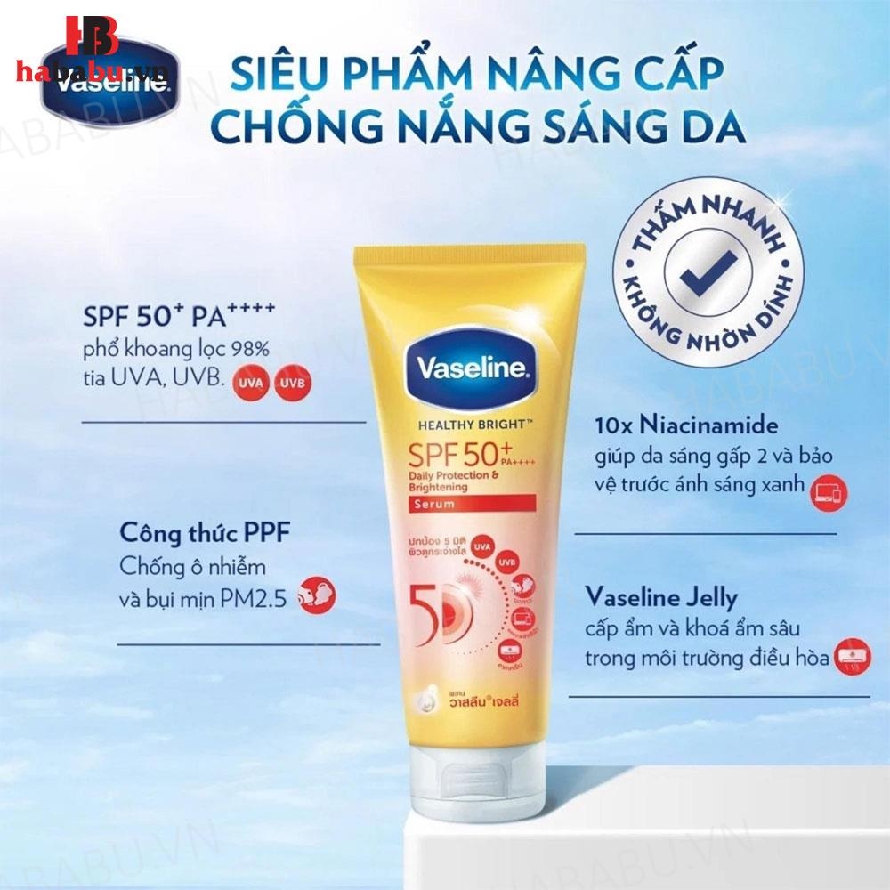 Dưỡng thể Vaseline Daily Protection Brightening Serum 300ml chính hãng