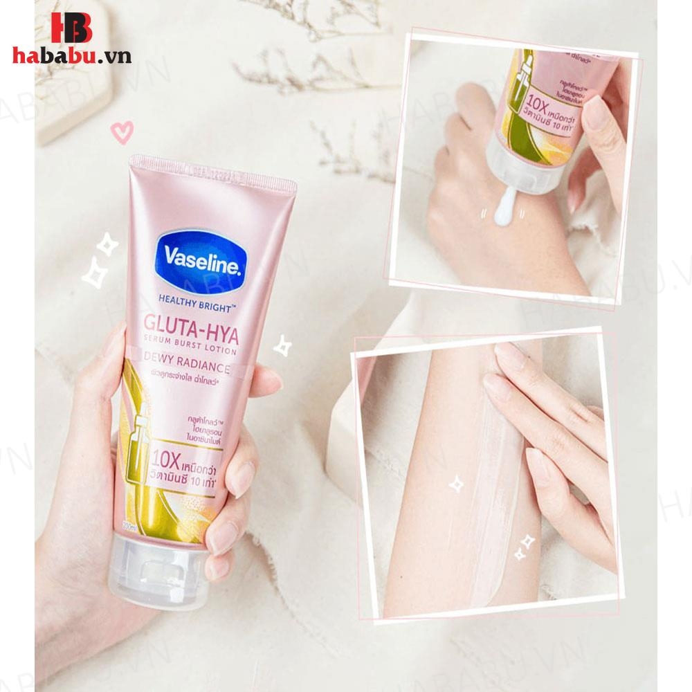 Dưỡng Thể Vaseline Healthy Bright Gluta-Hya Dewy Radiance Chính Hãng