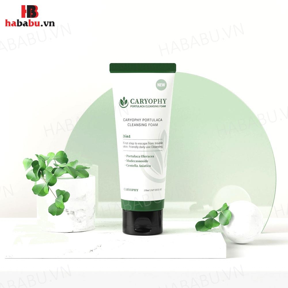 Sữa rửa mặt Caryophy Portulaca Cleansing Foam 150ml chính hãng