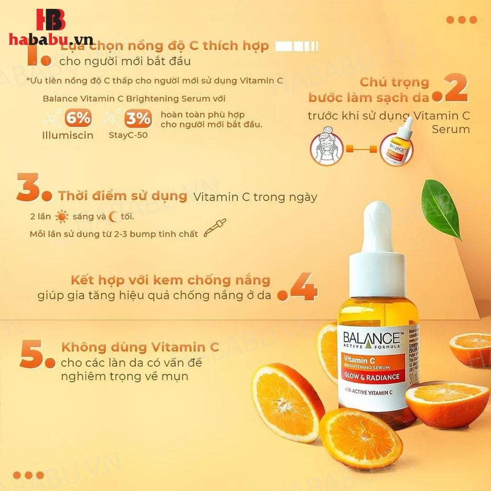 Serum sáng da mờ thâm Balance Active Formula Vitamin C 30ml chính hãng