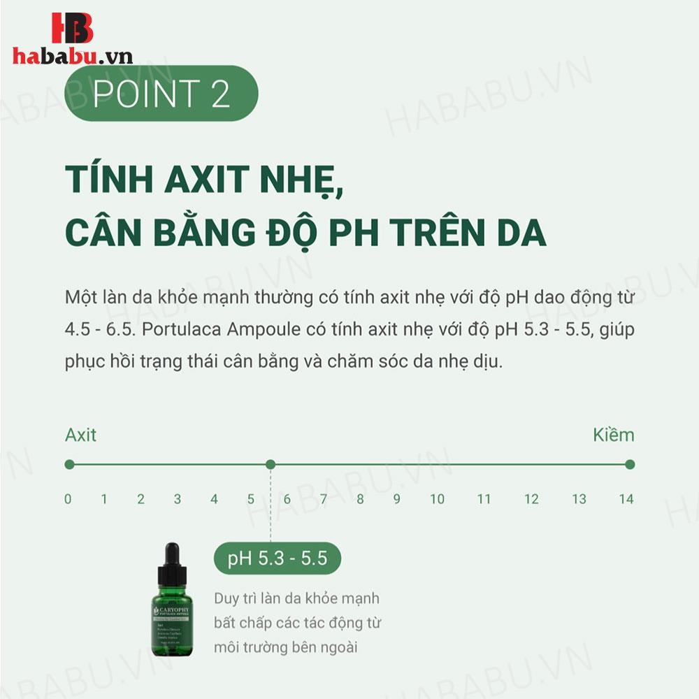 Tinh chất serum giảm mụn Caryophy Portulaca Ampoule 10ml chính hãng