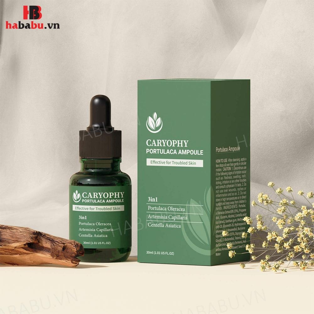 Tinh chất serum giảm mụn Caryophy Portulaca Ampoule 30ml chính hãng