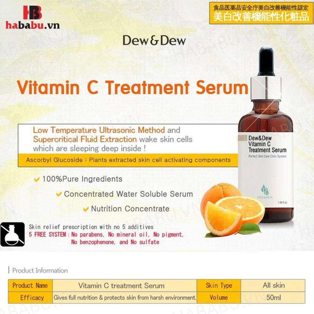 Tinh chất serum trắng da Dew&Dew Vitamin C Treatment 50ml chính hãng