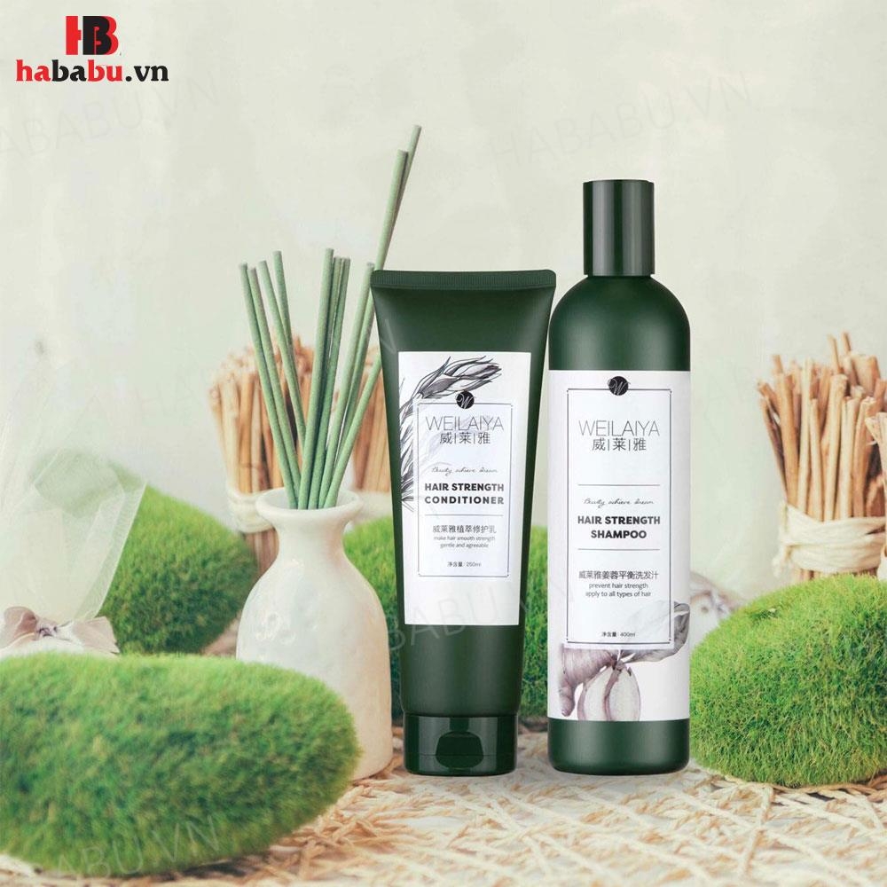 Bộ gội xả Gừng Trắng Weilaiya Ginger 400ml + 250ml chính hãng